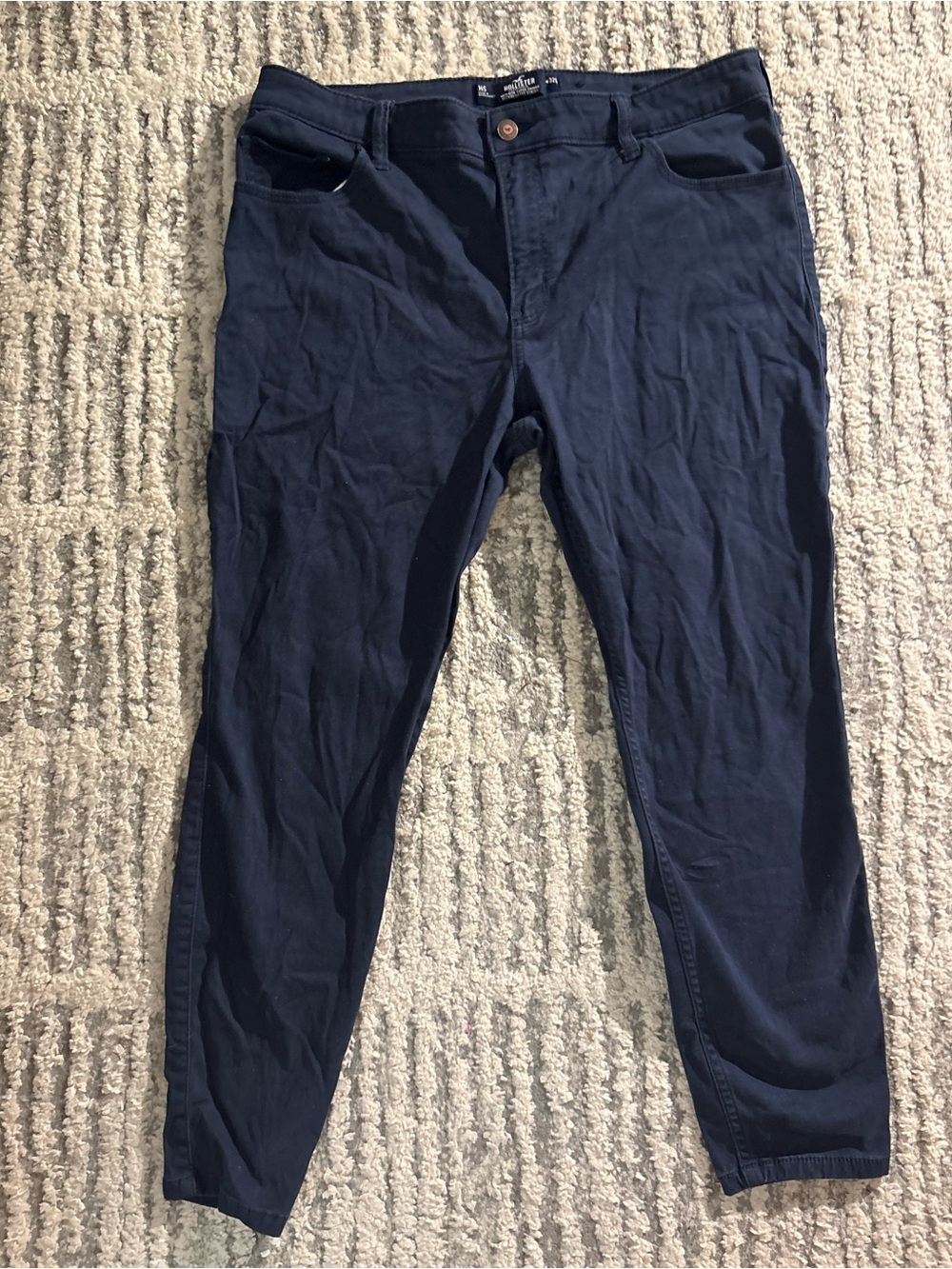 Hollister blue super skinny ankle pants jeans size 32 short